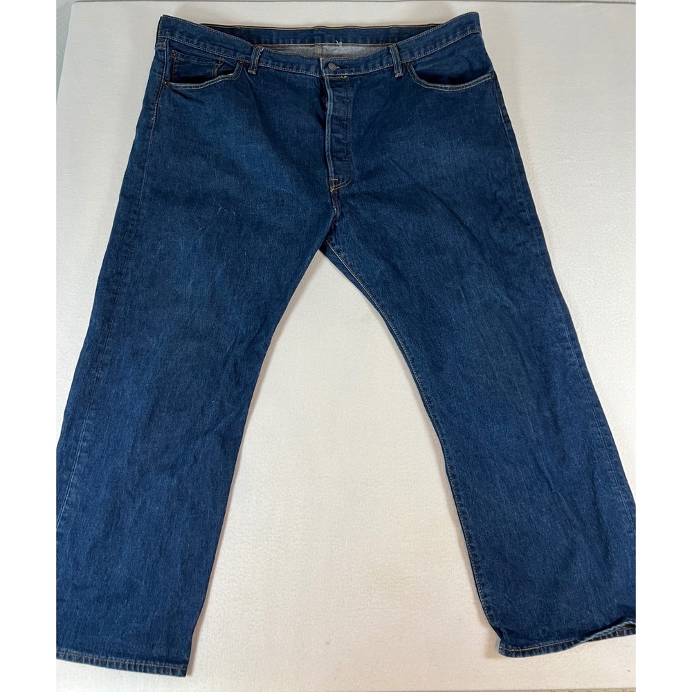 Levi Strauss 501 Jeans Women 44 Dark Wash Excellent Straight Leg Button Fly